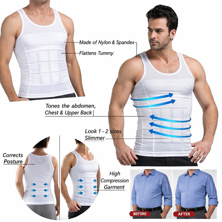 Slimming Body Shaper Vest Shirt For Men