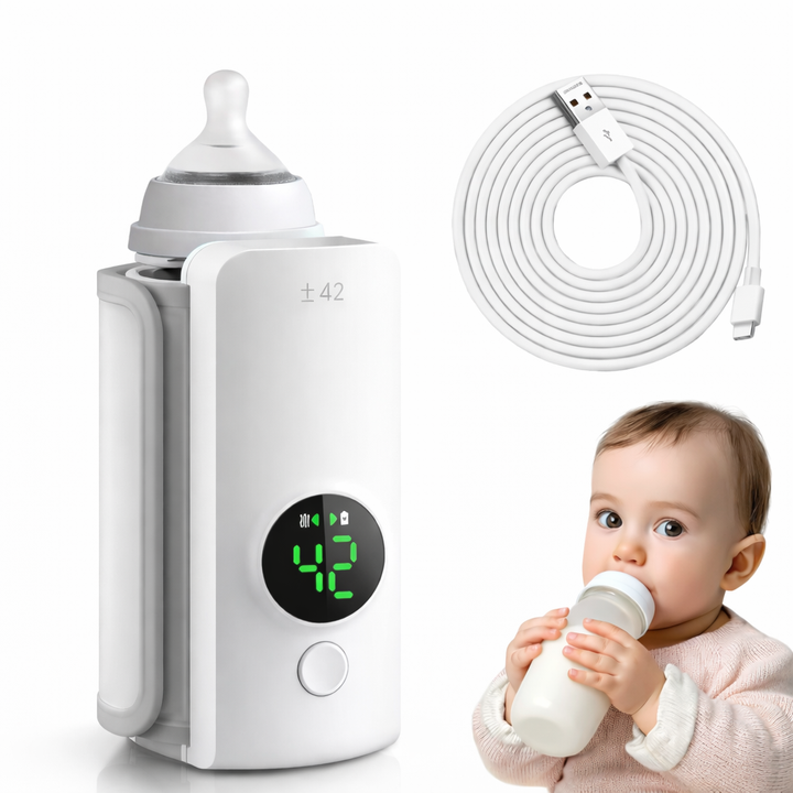 Portable Baby Bottle Warmer with Temperature Display | Fast & Safe Milk Heating