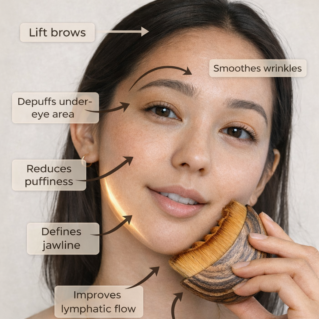 Lymphatic Contour Face Brush – Jawline Sculpting & Facial Massage Tool for Face & Neck