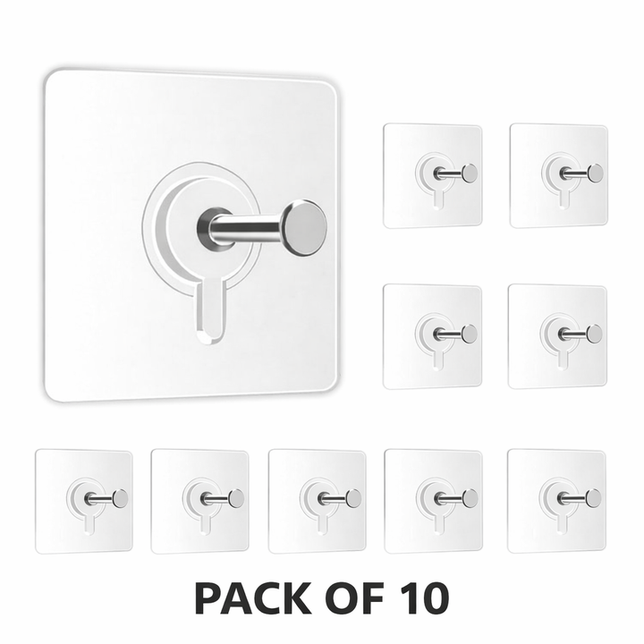 Punch Free Hooks for Wall Heavy Duty (Pack of 10)