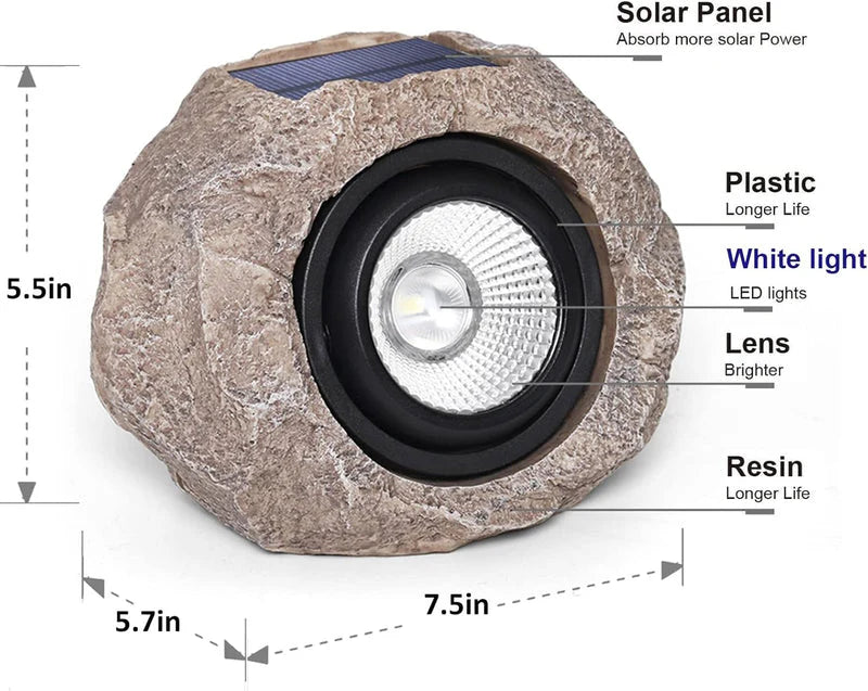 Solar Rock Garden Light – Waterproof Outdoor Decorative Lamp