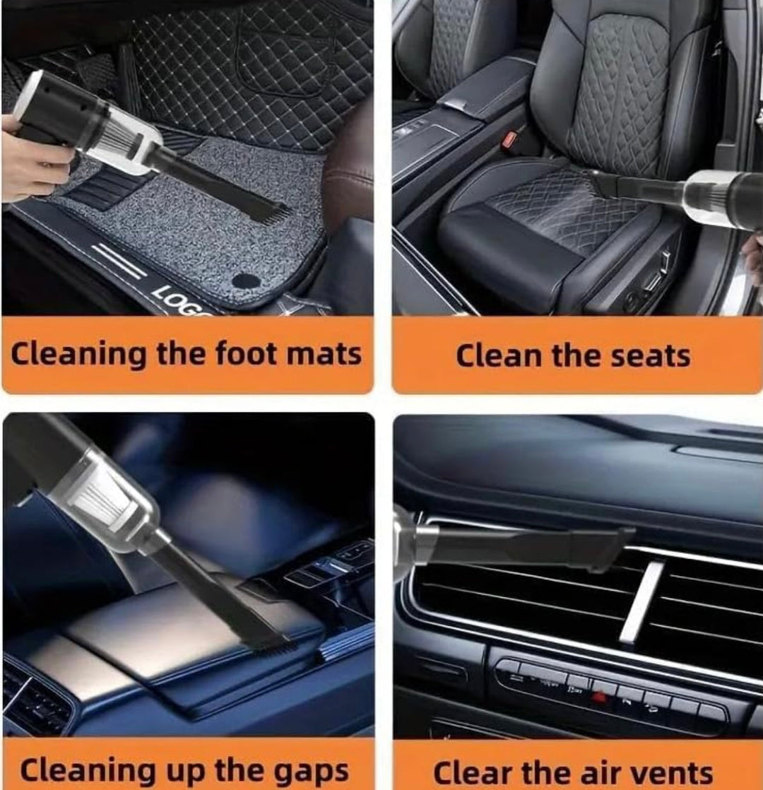 Cordless 2-in-1 Car Vacuum Cleaner | Wet & Dry Portable Cleaner with Attachments