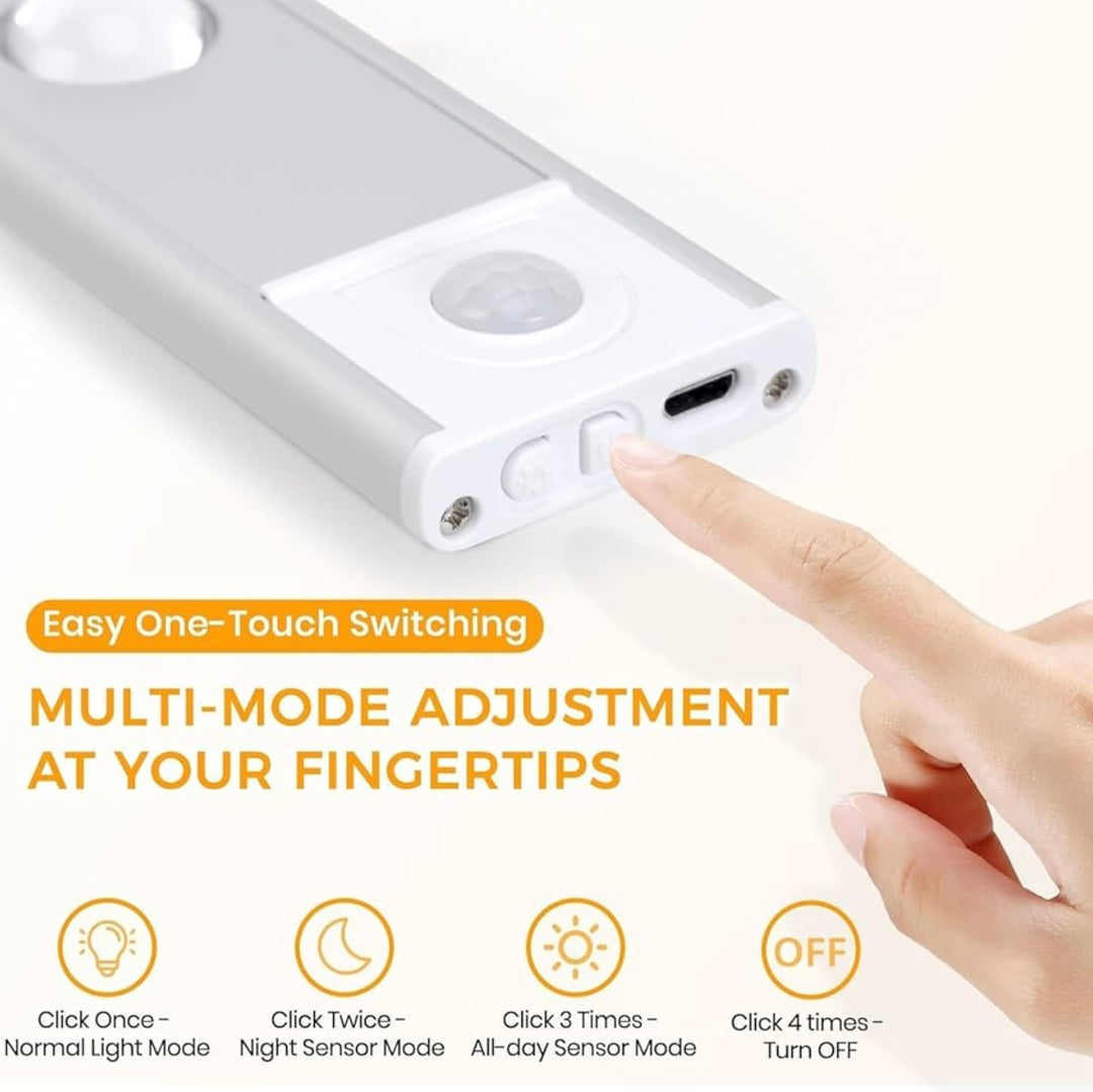 Motion Sensor LED Under Cabinet Light | USB Rechargeable | Magnetic Wireless Wardrobe & Kitchen Light