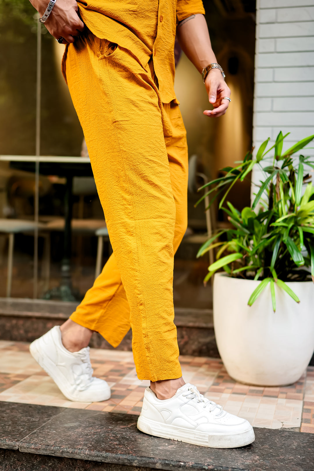 Mustard Premium Textured Co-Ords Set