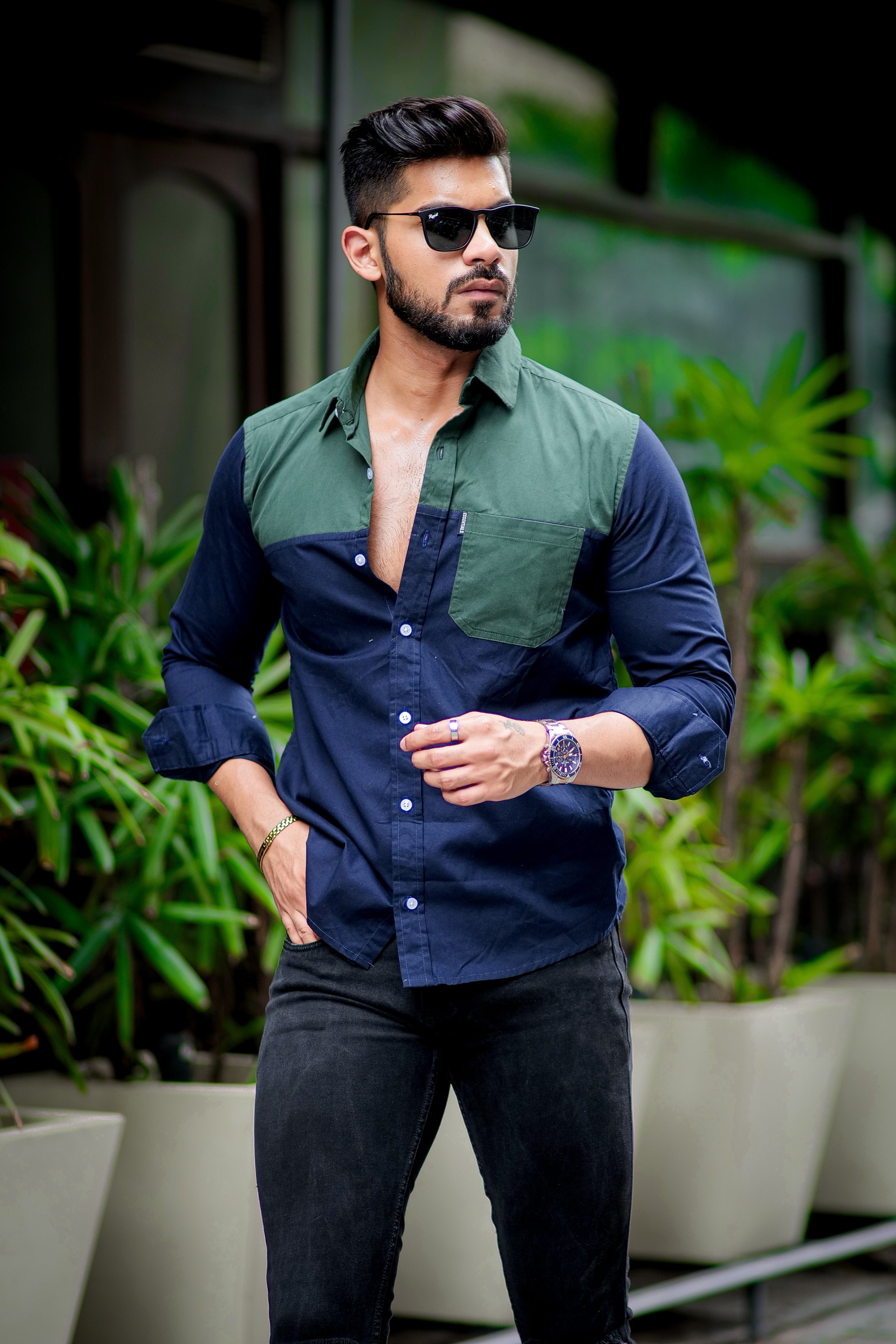 Green clearance designer shirt