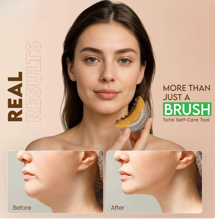 Lymphatic Contour Face Brush – Jawline Sculpting & Facial Massage Tool for Face & Neck